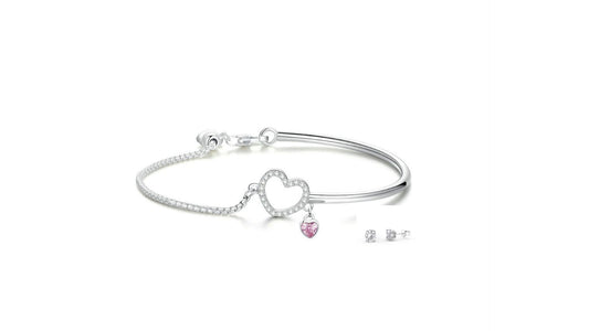 One Heart Bracelet & Earring Set