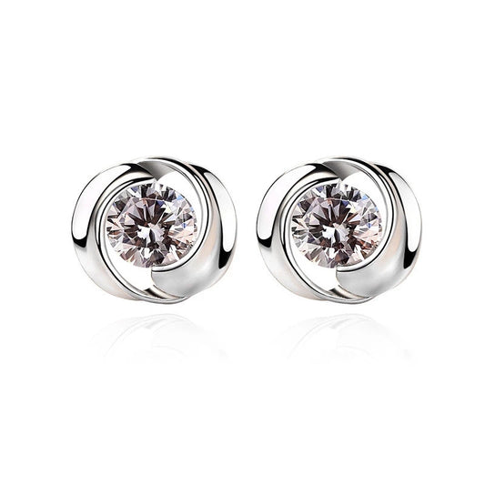 925 Crystal Stud Earrings