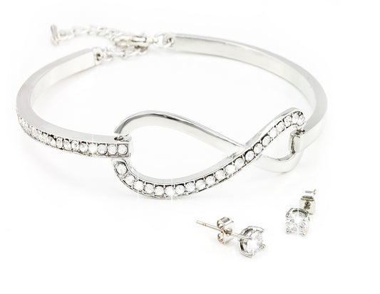 Infinity Bangle and Earring Set